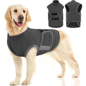 MIGOHI Breathable Dog Anxiety Calming Vest,Dog Firework Anxiety Relief Vest,Dogs Stress and Anxiety Relief Coat,Anxiety Vest for Dogs, XL, Gray (X-Large(Chest:29.5"-35"))