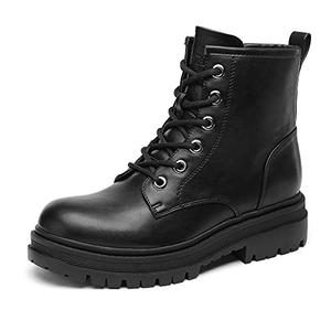 DREAM PAIRS Black Strong-5 Lace-up Platform Combat Boots Womens Ankle Booties , Size 6