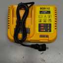 DCB112 Charger Repalcement for Dewalt 12v/20v Battery Charger Compatible with Dewalt 12v/20v Max Battery DCB200 DCB203 DCB125 DCB107 Yellow