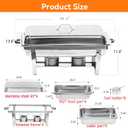 Chafing Dishes for Buffet with Full-Size Pans, 9QT Chafing Dish Sets, 304 Stainless Steel Buffet Servers and Warmers,Food Warmers for Parties & Dinners, Warming Trays for Buffets Party