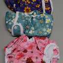 Pet Soft Washable Female Diapers (3 Pack) Female Dog Diapers, Comfort Reusable Doggy Diaper for Girl Dog in Period Heat (Cute Flower, XL)