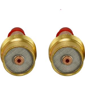 RIVERWELD TIG Gas Lens Collet Bodies Large Diameter Jumbo 45V64S 3/32 & 2.4mm Orifice Fit SR WP 9 20 25 TIG Welding Torch Pack of 2