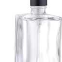 Square Glass Soap Dispenser, Anti-Rust Soap Dispenser, High-Grade Transparent Refillable Manual Black (13.5 OZ)