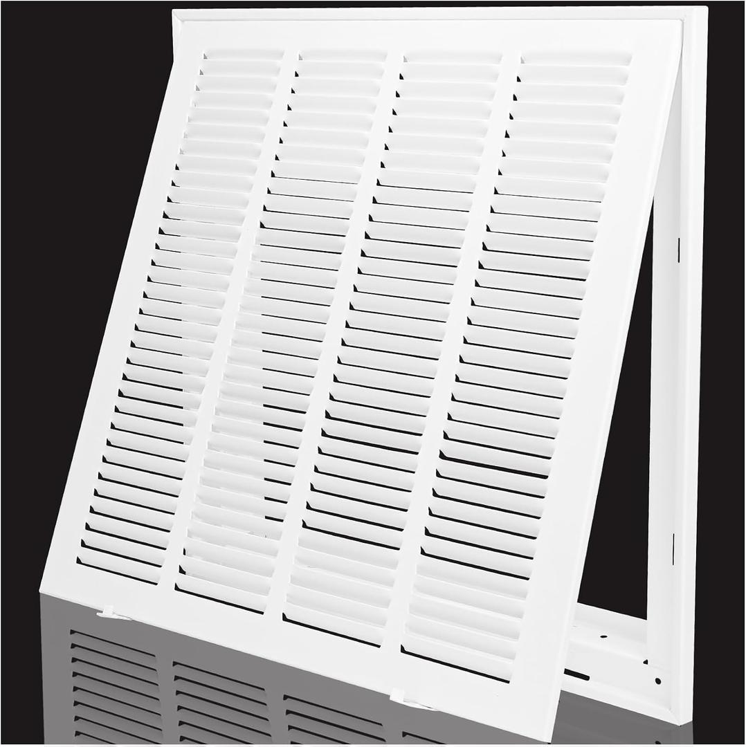 16 x 16 Inch Return Air Vent Cover for Wall Ceiling,Steel AC Return Air Filter Grille Fits Duct Opening 16 x 16, HVAC Vent Cover Grill,Holds 1" Air Filter