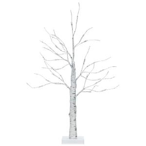 2 ft. Pre-Lit White Twig Birch Tree Battery Powered for Christmas Holiday