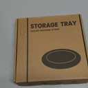 Koville Italian Round Travertine Tray, 8" Vanity Decorative Marble Tray for Countertop, Catchall for Perfume, Candles, Jewelry Dish