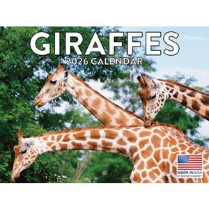 Giraffe Calendar 2026 Monthly Wall Calender 12 Month | American Made In The USA