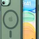 3 x ESR for iPhone 11 Case, Compatible with MagSafe, Shockproof Military-Grade Protection, Scratch-Resistant Back, Magnetic Phone Case for iPhone 11, Classic Hybrid Case, Frosted Green