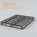 7 Inch King Size Box Spring, 3000lbs Heavy Duty Box Spring King Size Bed Base Metal Mattress Foundation, Easy Assembly, Noise Free