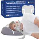 CPAP Pillow for Side & Back Sleepers – Adjustable Height Memory Foam Sleep Apnea Pillow with 5X Ergonomic Support Zones & Mask Accommodation, Grey