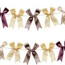 KatchOn, Pre-Strung Bow Ribbon Garland - Pack of 2, 10 Ft | Hanging Bow Banner for Bachelorette Party Decorations Modern Bridal Shower Decor | Valentines Day Decorations | Galentines Day Decorations