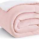 Bedsure GentleSoft Sherpa Fleece Twin Size Blanket for Couch, Non-Heated, Thick and Warm Throw for Women and Girls, Soft Fuzzy Plush Kids Blanket for Spring, Room Home Decor, Pink, 60x80 Inches