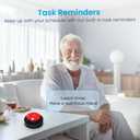2 x TimeVocalist Large Talking Button Clock with Alarm for Visually Impaired, Elderly, Blind, Dementia, Parkinsons Extras with iOS and Android app