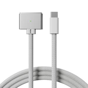 140W USB-C to Magnetic 3 Cable, 6.6 FT Magnetic Safe Fast Charging Cable for 14 16 MacBook Pro 2024 M3 Pro & Max, Air 2022 M2, MacBook Pro 2023 M2 Pro & Max (White)