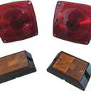 MAXXHAUL 70094 12V Incandescent Trailer Light Kit | Stop, Tail, Brake, Turn Lights | License Plate Light Included | Stud-Mount Design | DOT Compliant | Fits Utility, Cargo, Camper, RV, Truck Trailers