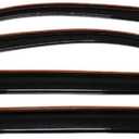4pcs Sun Vent Wind Deflector Guard Window Visors Left Driver Side in Channel Mount Style Acrylic Dark Smoke Crew Cab for Toyota for Tundra 2007-2021