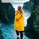 Women's Raincoat Waterproof Windbreaker Hooded Lightweight Packable Rain Jacket with Back Zipper Coats S-XXL (Yellow, S)