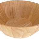 Salad Bowl Fruit Bowl Fruits Handmade Wooden Utensil Natural Rubber Serving Bowl 12 Inch