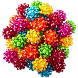 Hallmark Bright Gift Bow Assortment (36 Bows) Red, Pink, Orange, Green, Teal, Yellow for Birthdays, Weddings, Baby / Bridal Showers, Christmas, Hanukkah