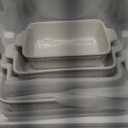 MALACASA Casserole Dishes for Oven, Porcelain Baking Dishes, Ceramic Bakeware Sets of 4, Rectangular Lasagna Pans Deep with Handles for Baking Cake Kitchen, White (9.4"/11.1"/12.2"/14.7"), Series