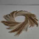 Perfnique Pampas Grass Wreath, 27'' Faux Pampas Wreath for Front Door, Artificial Pampas Wreath for All Seasons, Boho Wall Decor, Farmhouse Pampas Grass Garland, DIY Wreath Arrangement (Ivory&Taupe)