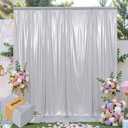 leegleri 30x10ft Thick Silver Glitter Backdrop Curtain Panels for Parties, Wrinkle Free Sequin Sparking Photo Backdrop Drapes, 6Panels 5x10ft Shimmer Back Drop Cloth for Wedding Birthday Photography