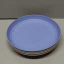 K Y KANGYUN 10 Inch Unbreakable Wheat Straw Dinner Plates, Set of 4 - Dishwasher Safe, BPA Free, Lightweight