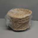 Fasmov 8 Pack Bamboo Paper Plate Holder, 10 inches Wicker Paper Plate Holder Bamboo Basket Plate, Hand Weave Brown Wicker Paper Plate Baskets for Home Picnic Daily Dinning Party Supplies