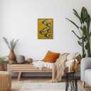 Vintage Japanese Bird Wall Art, Japan Swallow Wall Decor Painting Cottage Animal Poster Canvas Prints Picture for Bedroom Living Room Farmhouse 16x24 inch Wood Framed