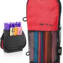 Mr. Pen- Standing Pencil Case Pouch, Sit & Lay Mesh-View Design, Black & Red, Interior Pocket & 2 Elastic Binder Loops, Cute Pencil Case for Girls and Boys