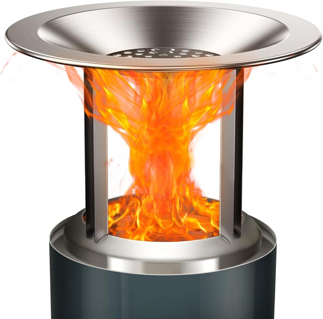 Heat Deflector for Solo Stove Mesa 5" Fire Pit, 7.5 "(D) x 5.5"(H), Maximizes Heat Radius & Redirects Warmth, 304 Stainless Steel with 3 Detachable Legs for Solo Stove Mesa Accessories