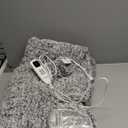 Heated Blanket Electric Blanket Throw - Fast Heating Blanket Throw Double Sided Sherpa Ultra Soft Cozy with 6 Heating Levels & 1-4 Hours Auto Off, Mashine Washable, 50 x 60 Inches, Grey