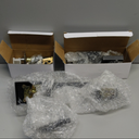 Goldenwarm Front Door Handle and Deadbolt Set, Black Front Door Lock Set with Reversible Handle Lever, Modern Front Door Hardware, Single Cylinder Front Door Entry Lock, Front Door Handles and Locks