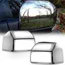 ACLONG Chrome Tow Mirror Cover Caps Left Driver Side & Right Passenger Side Rearview Side Mirror Covers Fit for Ford F150 2015 2016 2017 2018 2019 2020-1 Pair