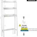 UTEX Over The Toilet Storage Shelf, 3-Tier Over Toilet Bathroom Organizer, Above Toilet Shelves Rack (White)