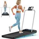 HCOIW Walking Treadmill Pad with Incline - Portable Under Desk Treadmill, Walking Mat Pad with Handle Bar, 2.5HP Low Noise, 2 in 1 Treadmills for Home Office, Remote Control with LED