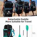 Abahub Adjustable Kayak Paddle 210-230 cm/ 230-250 cm Floating Kayaking Oars Boating Oars Canoeing Oars Black, 82.6''- 90.5''
