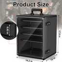 Vitula Miniatures Carrying Case, Large Capacity Miniature Storage Display Cases for Collectibles, with 5 Trays, Portable Figure Display Case for Miniature Storage & Carrying (L)