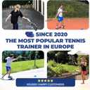 MOVEMATE Tennis-Trainer Set with Wilson Tennis Ball | Innovative Ball Game for Outdoors, in The Garden, in The Park for Children & Adults | Incl. Transport Bag & Exercise Videos