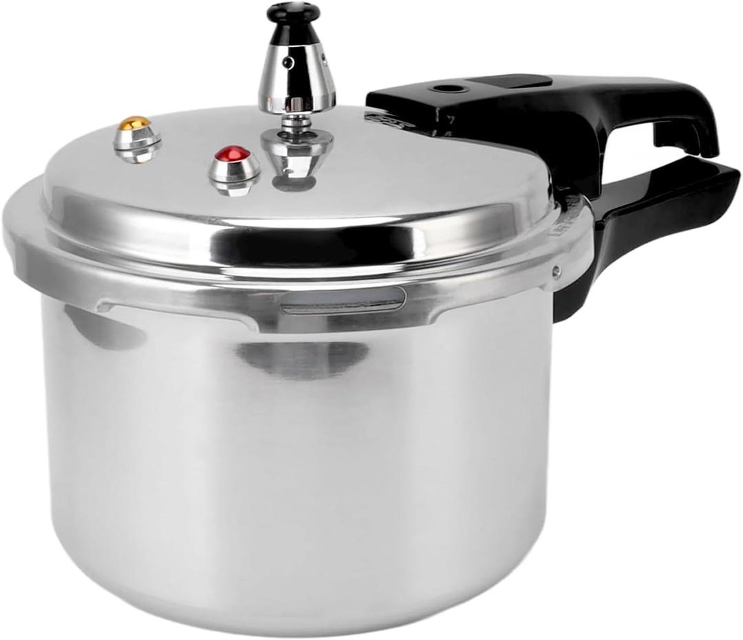 Small Pressure Cooker, Mini Aluminum Alloy Pressure Cooker with Magnetic bottom, Safety and Durable Compact Pressure Canner compatible for induction cookers and gas stoves (3L)
