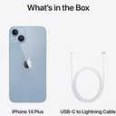 Apple iPhone 14 Plus, 256GB, Blue - Unlocked (Renewed)
