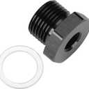 M18x1.5 Male Metric to 1/8 NPT Female Oil Pressure Sensor Adapter Fitting Reducing Bushing Aluminum Black