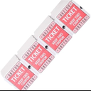 Pack Of 10 L LIKED 200 Raffle Tickets, 50/50 Double Roll Tickets for Event, Raffles, Carnival, Door Prizes and Class Reward (Red)