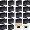 Talented Kitchen Metal Basket Label Clips - Removable Clip-On Storage Bin Holders - Durable Construction for Pantry Basket Labels - Secure Attachment for Metal Bins - 3.5"x 2.5", 18-Pack Black