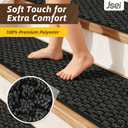 JSEI Stair Treads for Wooden Steps, 14 Pack 9" X 28" Non-Slip Machine Washable Carpet Stair Treads with TPE Backing, Soft Indoor Stair Rug Runner for Kids Elders & Pets, 100% Polyester, Dark Grey