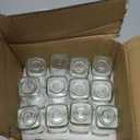 DkOvn 12pcs Glass Spice Jars, 4oz Empty Spice Jars with Metal Caps, Labels, Shaker Lids, Collapsible Funnel, Chalk Pen, Seasoning Organizer for Spice Rack