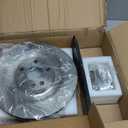 A-Premium 13.39 inch (340 mm) Rear Vented Disc Brake Rotors + Ceramic Pads Kit Compatible with Select Volvo Models - XC90 2016 2017 2018 2019, 6-PC Set