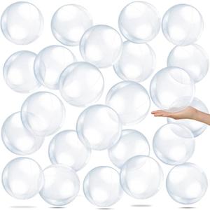 Yinder 24 Pieces Inflatable Beach Ball 6 Inches Pool Floating Ball Under the Sea Party Decorations Bubble Ocean Summer Pool Toys Party Supplies(Clear)