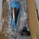 Jesokiibo 2pcs Sculpture Metal Agave Plant Home Decor Rustic Hand Painted Figurines Yard Decorations Lawn OrnamentsMulti-Color LED Solar Light Green (Blue)