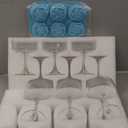 Vintage Ribbed Coupe Glasses Set of 6-11oz Clear 100% Crystal Martini Glasses Elegant Cocktail Glasses, Transparent Glassware for Champagne, Margaritas, Espresso with a Rose Ice Mold